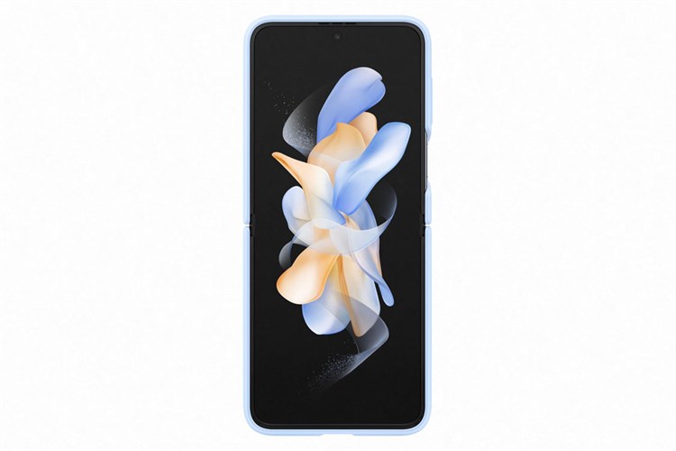 Ốp lưng nắp gập Galaxy Z Flip4 Silicone kèm vòng đeo Samsung Chính hãng Màu Xanh ngọc