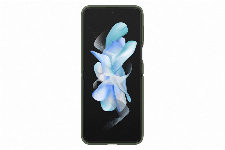 Ốp lưng nắp gập Galaxy Z Flip4 Silicone kèm vòng đeo Samsung Chính hãng Màu Xanh lá