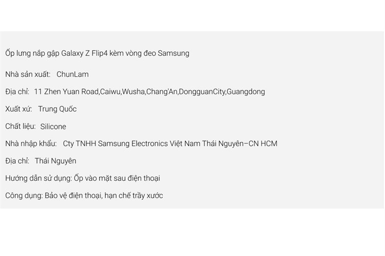 Ốp lưng nắp gập Galaxy Z Flip4 Silicone kèm vòng đeo Samsung Chính hãng Màu Xanh lá