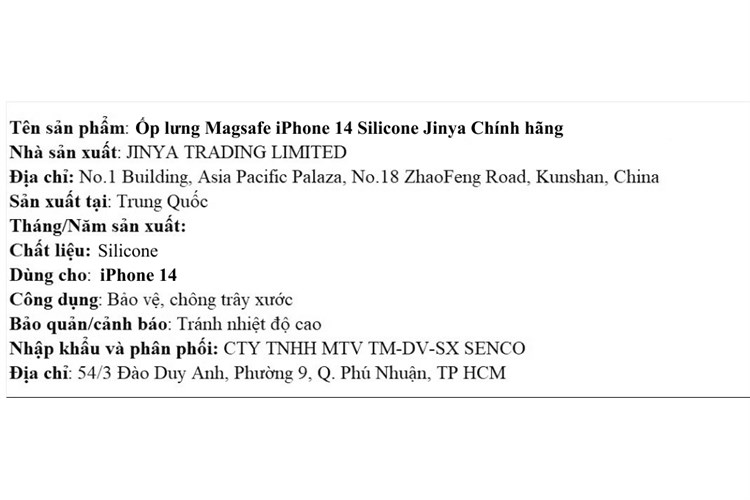 Ốp lưng Magsafe iPhone 14 Silicone Jinya Chính hãng Màu Trắng