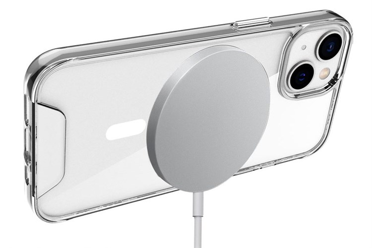 Ốp lưng Magsafe iPhone 14 Plus Silicone Jinya Chính hãng Màu Trắng