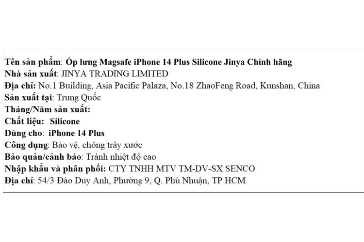 Ốp lưng Magsafe iPhone 14 Plus Silicone Jinya Chính hãng Màu Trắng