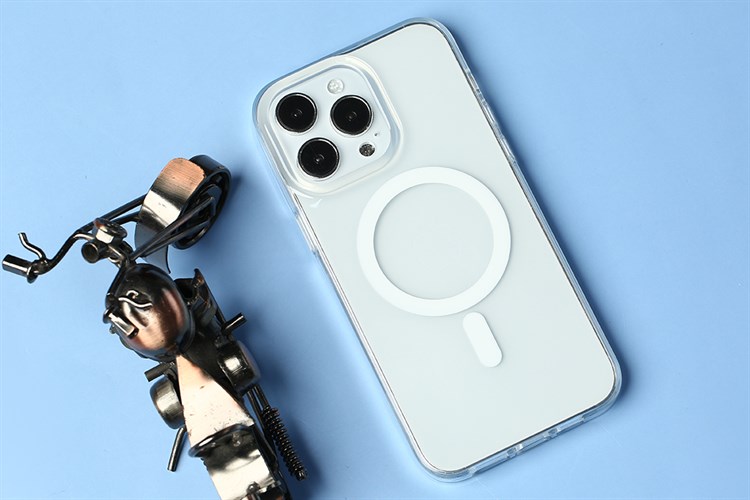 Ốp lưng Magsafe iPhone 14 Pro Max Nhựa cứng viền dẻo Kingxbar Màu Trắng