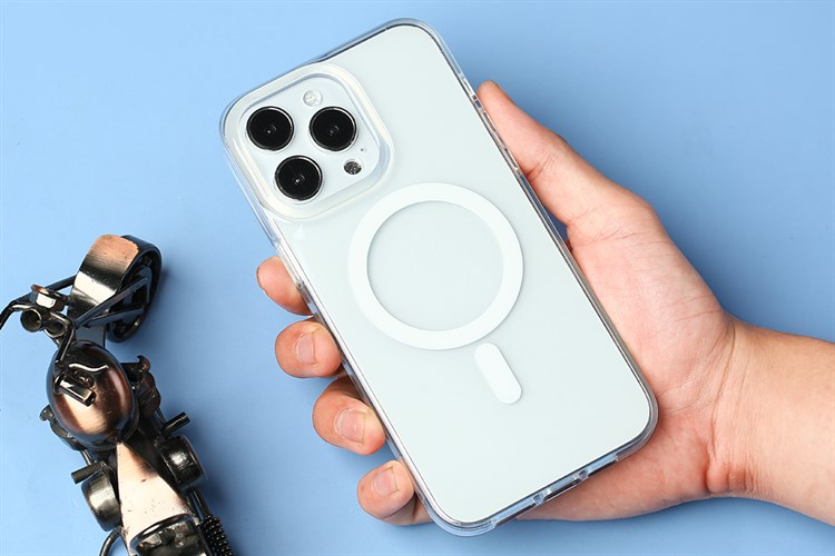 Ốp lưng Magsafe iPhone 14 Pro Max Nhựa cứng viền dẻo Kingxbar Màu Trắng