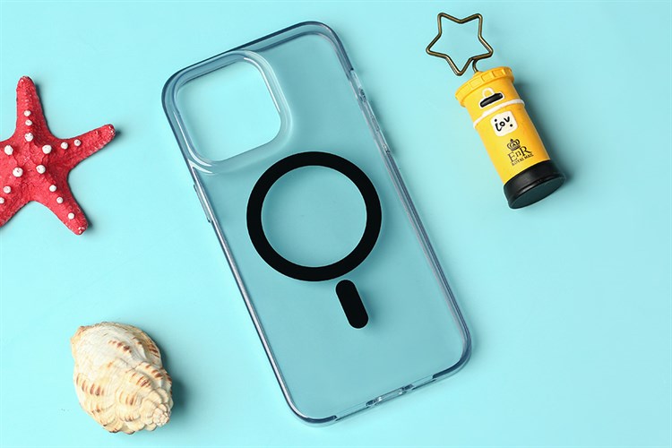 Ốp lưng Magsafe iPhone 14 Pro Max Nhựa cứng viền dẻo Kingxbar Màu Xanh Dương