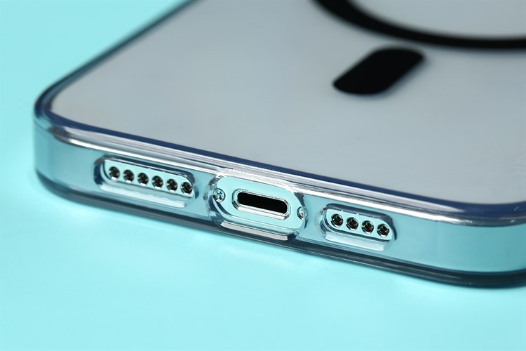 Ốp lưng Magsafe iPhone 14 Pro Max Nhựa cứng viền dẻo Kingxbar Màu Xanh Dương
