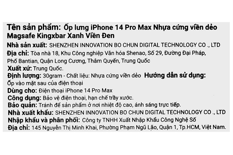 Ốp lưng Magsafe iPhone 14 Pro Max Nhựa cứng viền dẻo Kingxbar Màu Xanh Dương