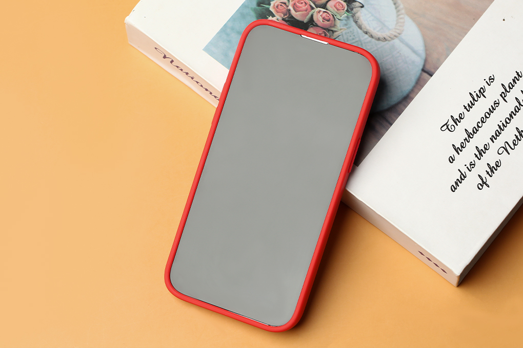 Ốp lưng Magsafe iPhone 14 Pro Max Nhựa cứng viền dẻo LAUT Huex Màu Đỏ