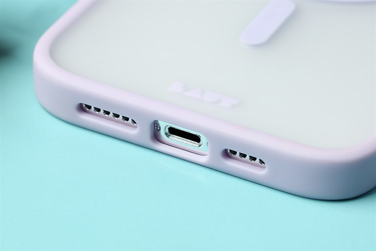Ốp lưng Magsafe cho iPhone 14 Pro Max Nhựa cứng viền dẻo Laut Huex Màu Tím