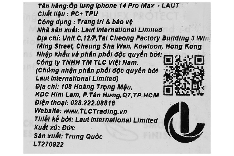 Ốp lưng Magsafe cho iPhone 14 Pro Max Nhựa cứng viền dẻo Laut Huex Màu Tím