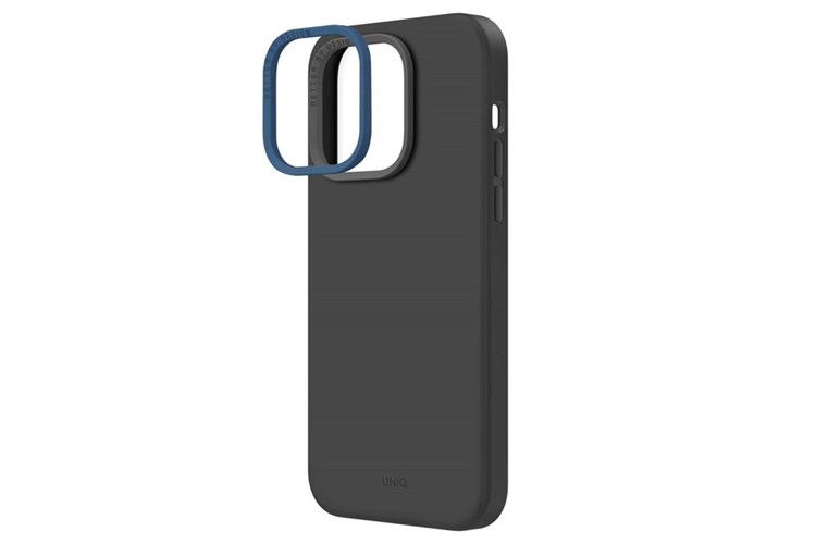 Ốp lưng Magsafe iPhone 14 Pro Silicone UniQ Hybrid Lino Chính hãng Màu Xám