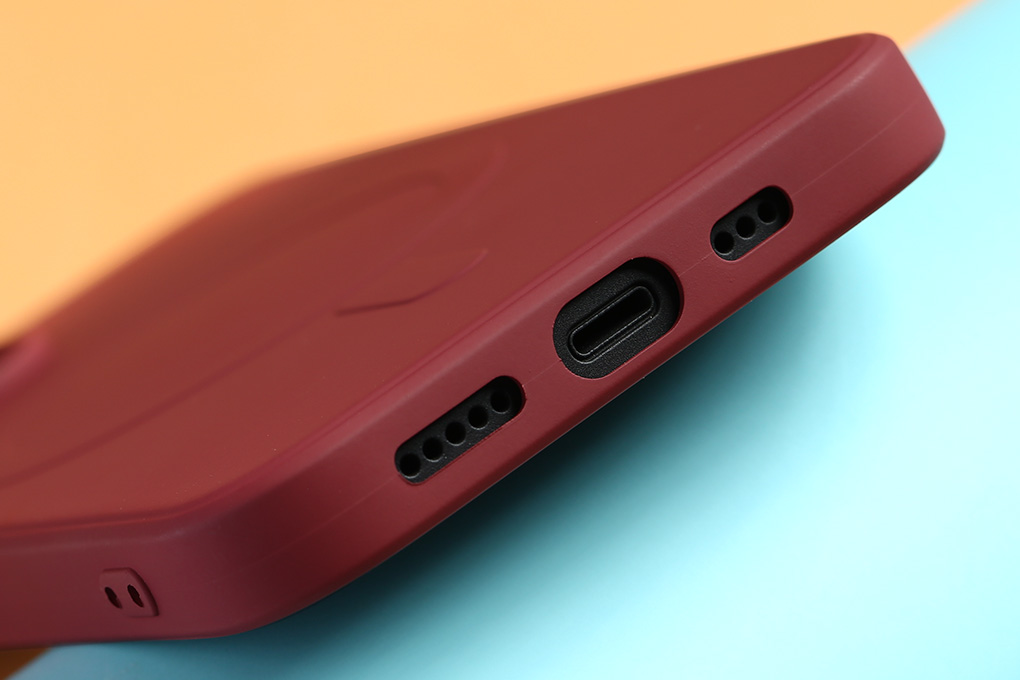 Ốp lưng Magsafe iPhone 14 Candy Silicone JM Màu Đỏ