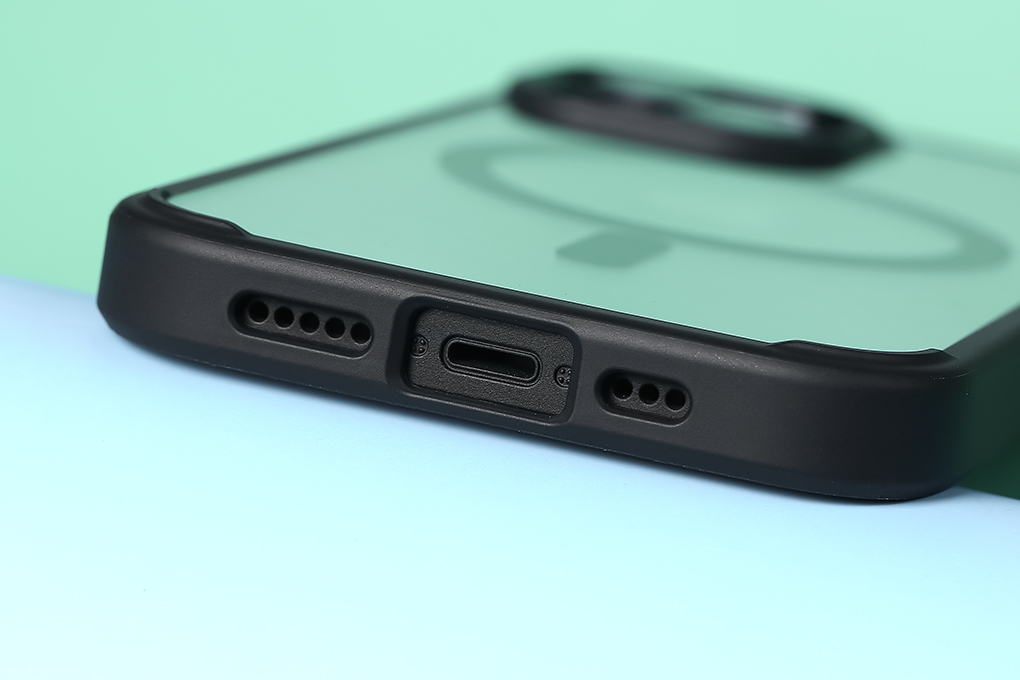 Ốp lưng MagSafe iPhone 14 Nhựa cứng viền dẻo FREELANDER I JM Màu Đen