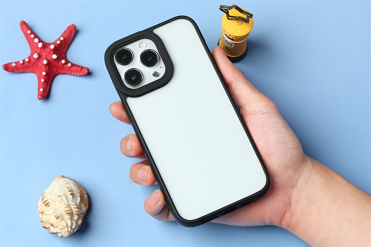 Ốp lưng iPhone 14 Pro Max Nhựa cứng viền dẻo BIG EYE JM Màu Đen