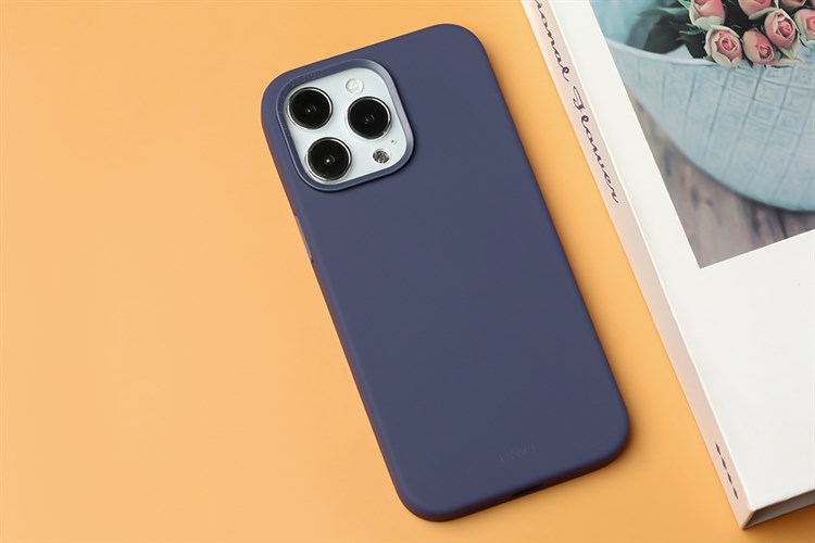 Ốp lưng iPhone 14 Pro Max Silicone UniQ Hybrid Lino Chính hãng Màu Tím