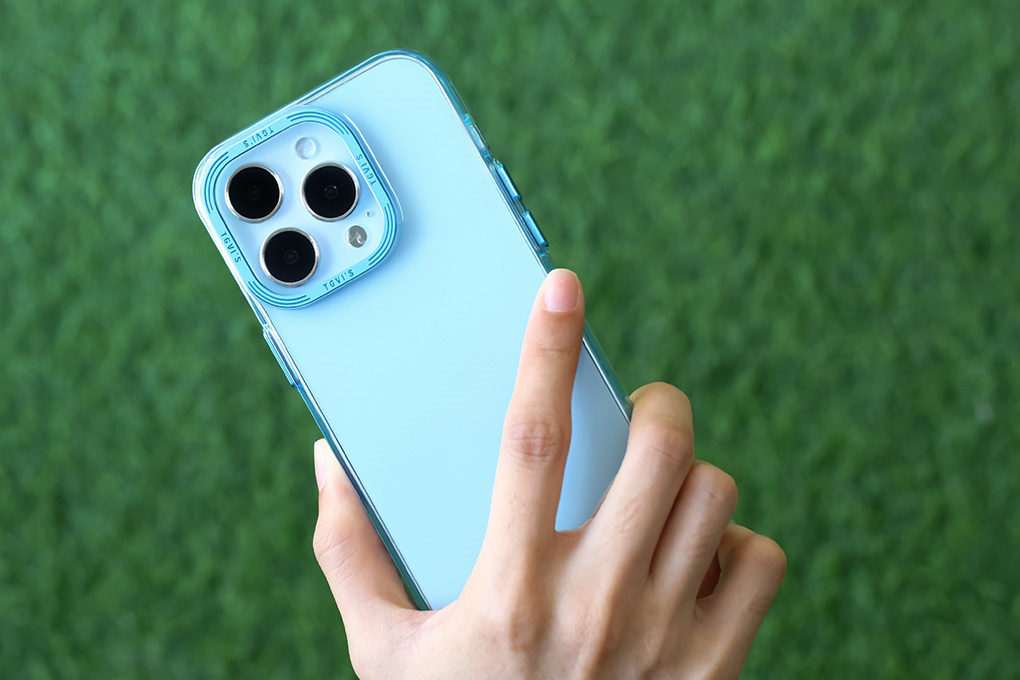 Ốp lưng iPhone 14 Pro Max Nhựa cứng viền dẻo TGVIS Jelly Chính hãng Màu Xanh dương nhạt