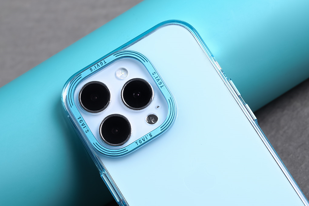 Ốp lưng iPhone 14 Pro Max Nhựa cứng viền dẻo TGVIS Jelly Chính hãng Màu Xanh dương nhạt
