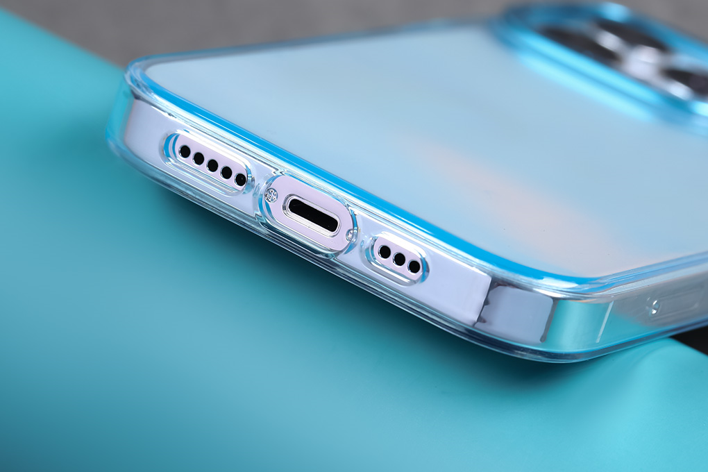 Ốp lưng iPhone 14 Pro Max Nhựa cứng viền dẻo TGVIS Jelly Chính hãng Màu Xanh dương nhạt