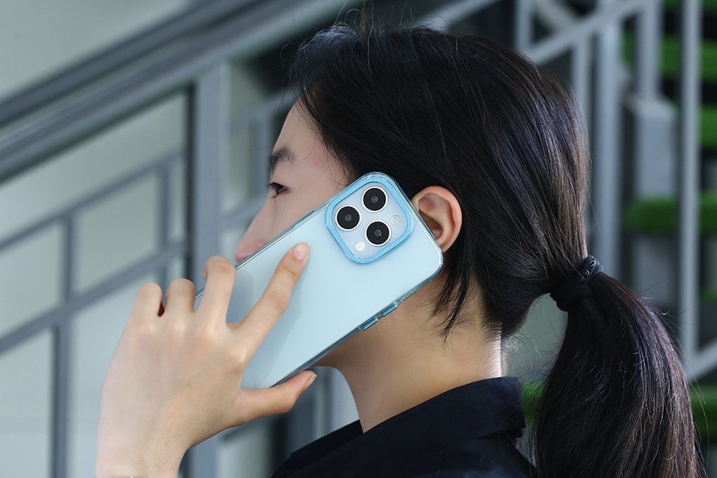Ốp lưng iPhone 14 Pro Max Nhựa cứng viền dẻo TGVIS Jelly Chính hãng Màu Xanh dương nhạt