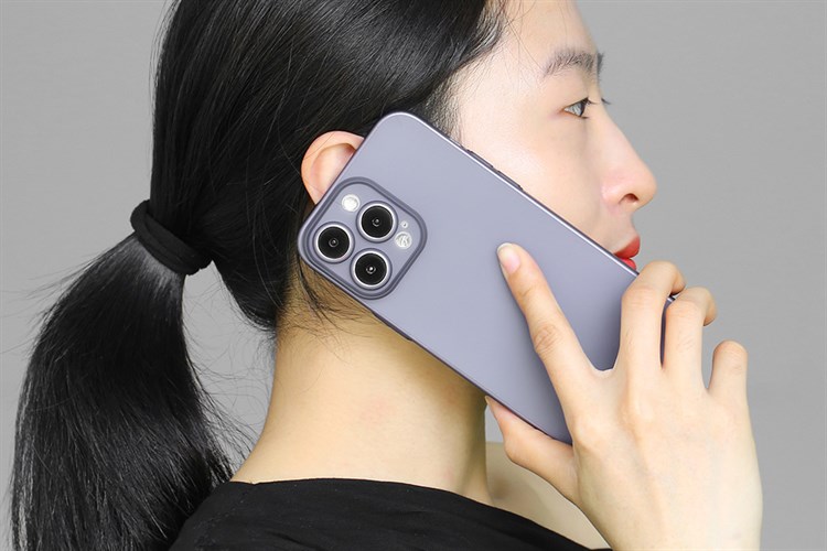 Ốp lưng iPhone 14 Pro Max Nhựa dẻo siêu mỏng ULTRA TPU JM Màu Tím nhạt