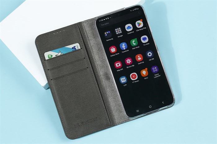 Bao da Galaxy S23+ Da tổng hợp ARAREE MUSTANG Màu Xám than