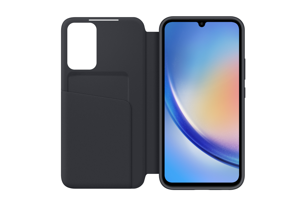 Bao da Galaxy A34 Smart Clear View Samsung Chính hãng Màu Đen