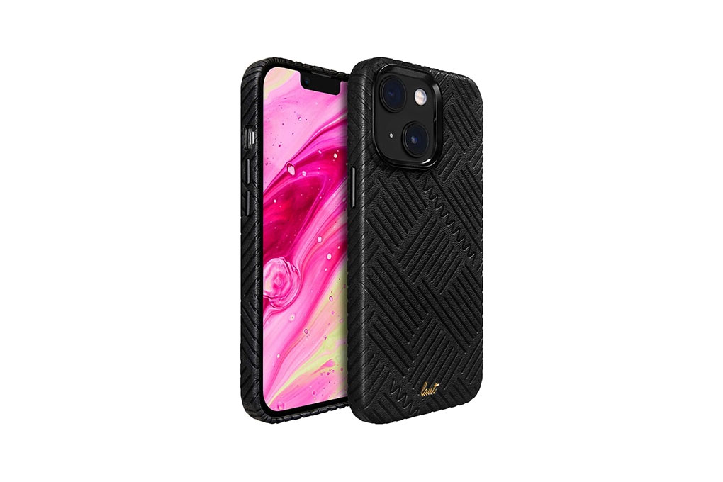 Ốp lưng iPhone 14 Nhựa dẻo Da PU Laut MOTIF Đen - 3