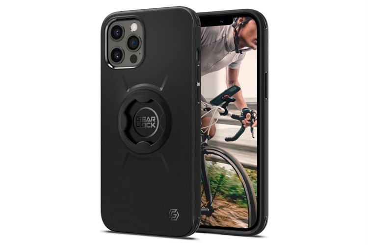 Ốp lưng iPhone 12 Pro Max Nhựa cứng viền dẻo SPIGEN Bike Mount Chính hãng Màu Đen