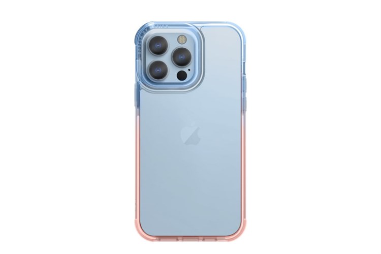 Ốp lưng iPhone 13 Pro Nhựa cứng viền dẻo UNIQ HYBRID COMBAT DUO Chính hãng Màu Xanh hồng