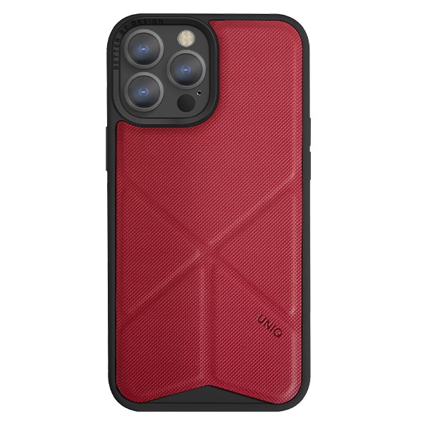 Ốp lưng MagSafe iPhone 13 Pro Max Nhựa cứng viền dẻo da PU UNIQ HYBRID Chính hãng