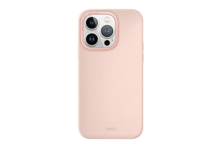 Ốp lưng iPhone 14 Pro Max Silicone UNIQ HYBRID LINO Liquid Chính hãng Màu Hồng