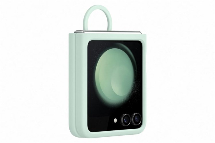 Ốp lưng Galaxy Z Flip5 Silicone Samsung Kèm vòng đeo tay Chính hãng Màu Xanh mint