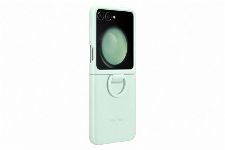 Ốp lưng Galaxy Z Flip5 Silicone Samsung Kèm vòng đeo tay Chính hãng Màu Xanh mint
