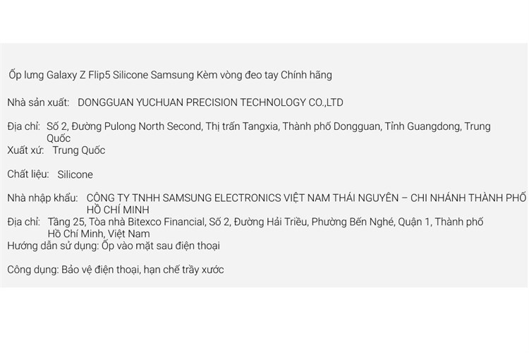 Ốp lưng Galaxy Z Flip5 Silicone Samsung Kèm vòng đeo tay Chính hãng Màu Xanh mint