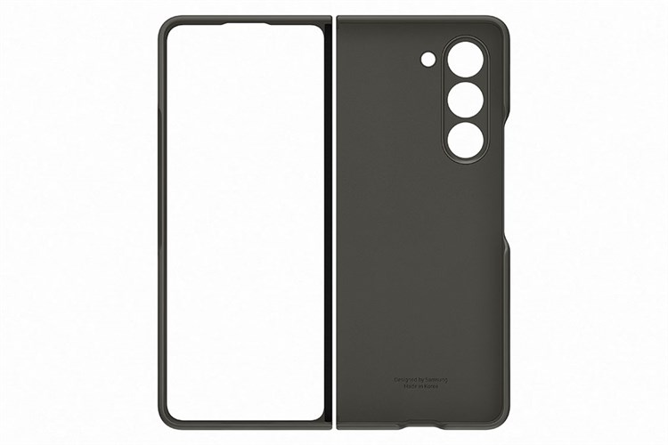 Ốp lưng Galaxy Z Fold5 Nhựa cứng viền dẻo Samsung Đứng kèm dây đeo Chính hãng Màu Xám