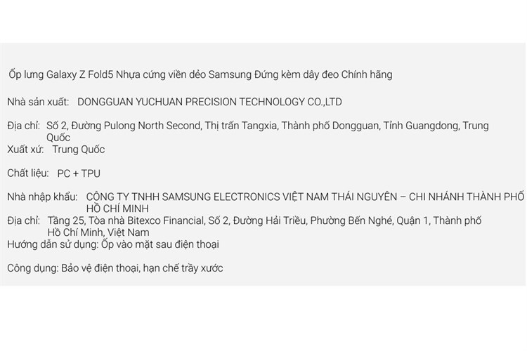 Ốp lưng Galaxy Z Fold5 Nhựa cứng viền dẻo Samsung Đứng kèm dây đeo Chính hãng Màu Kem