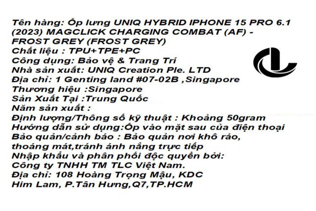 Ốp lưng MagSafe iPhone 15 Pro Nhựa cứng viền dẻo UNIQ HYBRID MAGCLICK CHARGING COMBAT (AF) - 7