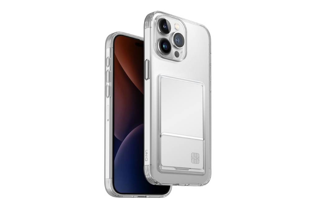Ốp lưng iPhone 15 Pro Max Nhựa dẻo TPU UNIQ HYBRID Air Fender ID Màu Trắng
