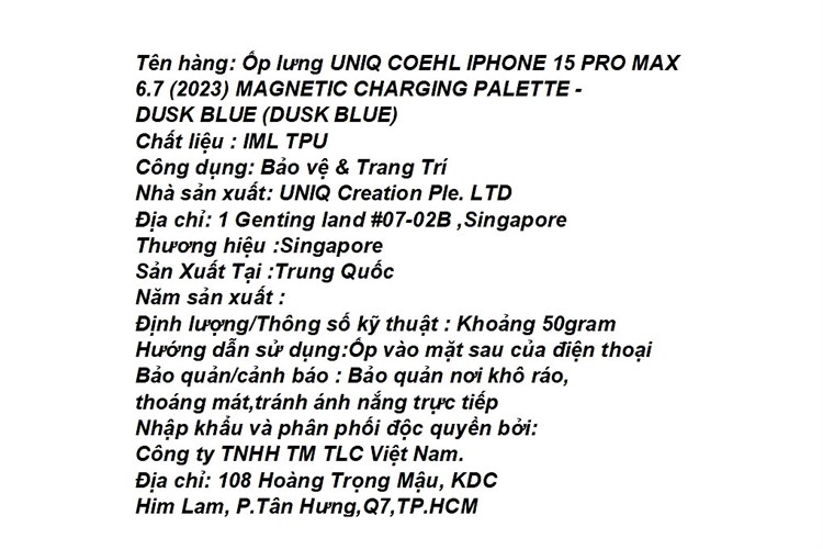 Ốp lưng MagSafe iPhone 15 Pro Max Nhựa dẻo IML UNIQ COEHL MAGNETIC CHARGING PALETTE Chính hãng Màu Xanh hồng