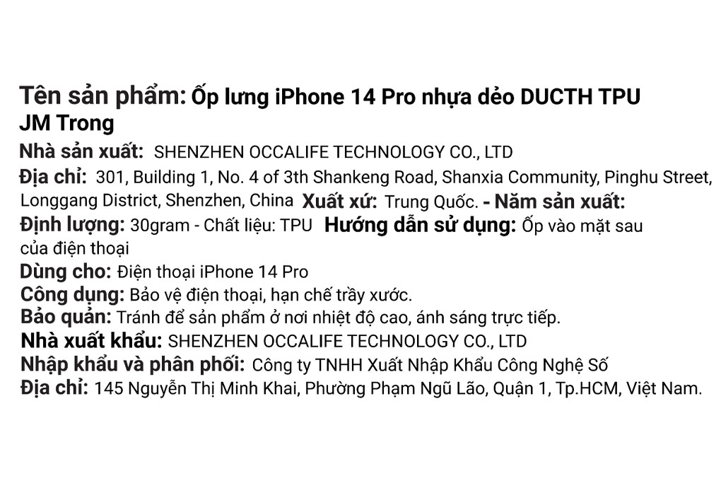 Ốp lưng iPhone 14 Pro Nhựa dẻo JM DUCTH TPU - 4