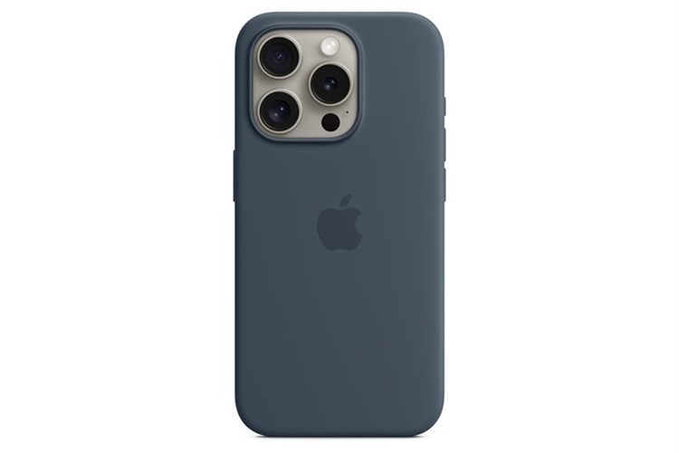 Ốp lưng Magsafe iPhone 15 Pro Silicone Apple Màu Xanh dương đậm