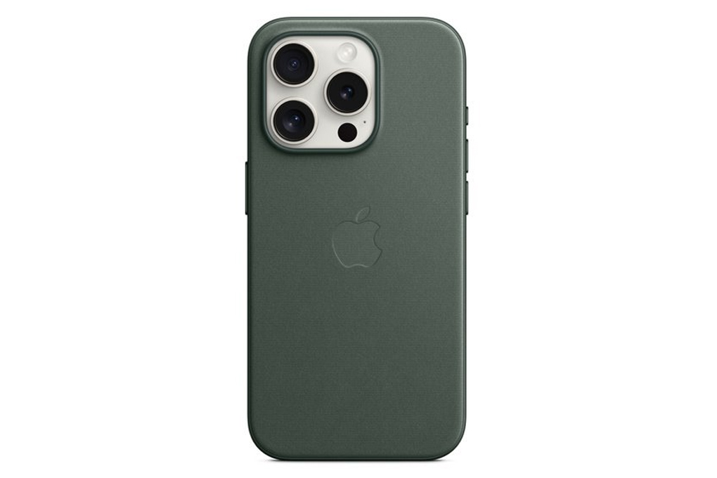 Ốp lưng Magsafe iPhone 15 Pro Vải Tinh Dệt Apple Màu Xanh lá