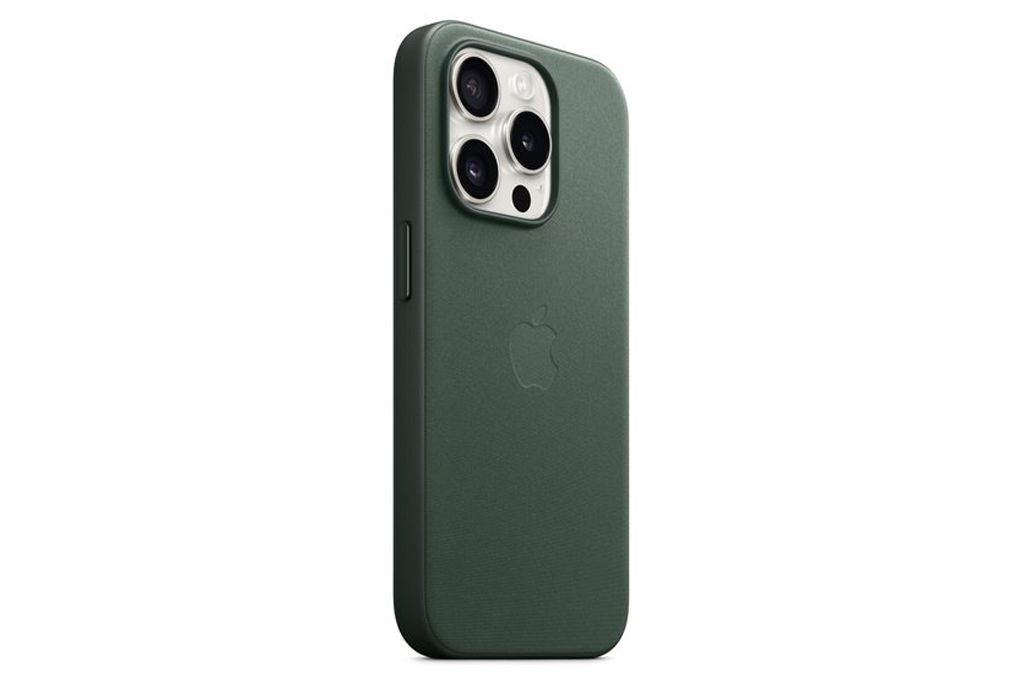 Ốp lưng Magsafe iPhone 15 Pro Vải Tinh Dệt Apple Màu Xanh lá