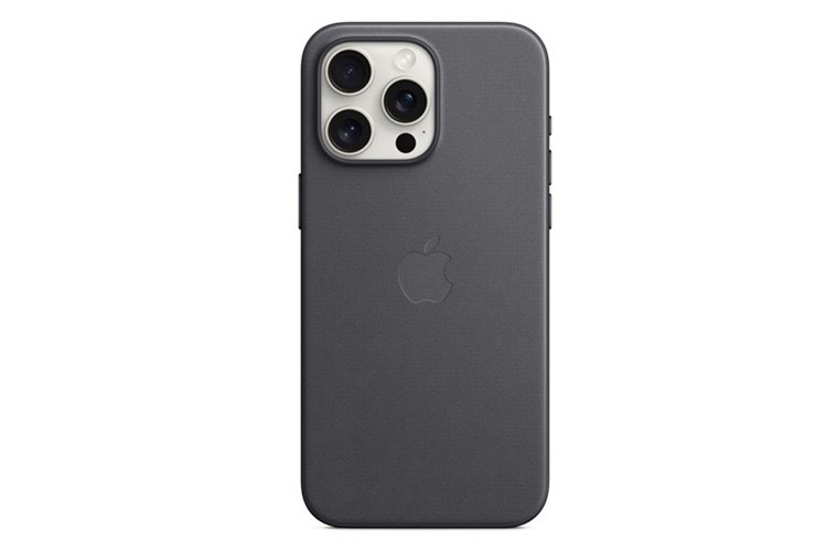 Ốp lưng Magsafe iPhone 15 Pro Max Vải tinh dệt Apple Màu Đen