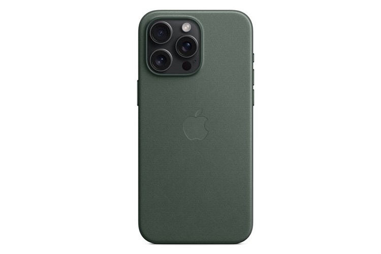 Ốp lưng Magsafe iPhone 15 Pro Max Vải tinh dệt Apple Màu Xanh lá