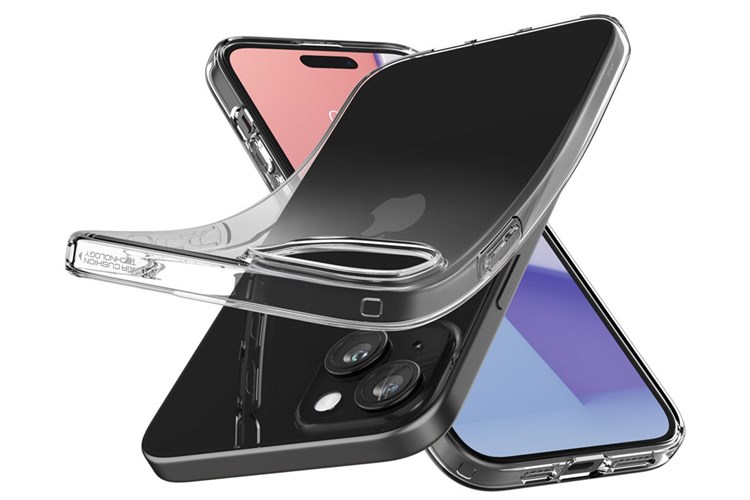 Ốp lưng iPhone 15 Plus Nhựa dẻo TPU Spigen Liquid Crystal ACS06647 Chính hãng Màu Trắng