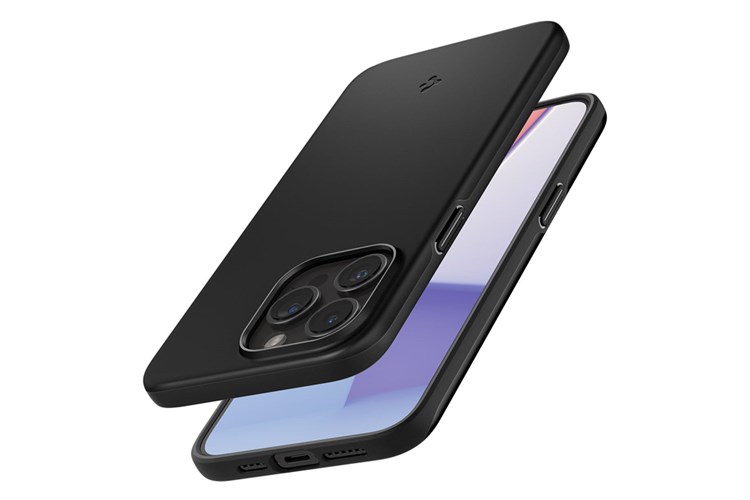Ốp lưng iPhone 15 Pro Max Nhựa dẻo TPU Spigen Thin Fit ACS06544 Chính hãng Màu Đen
