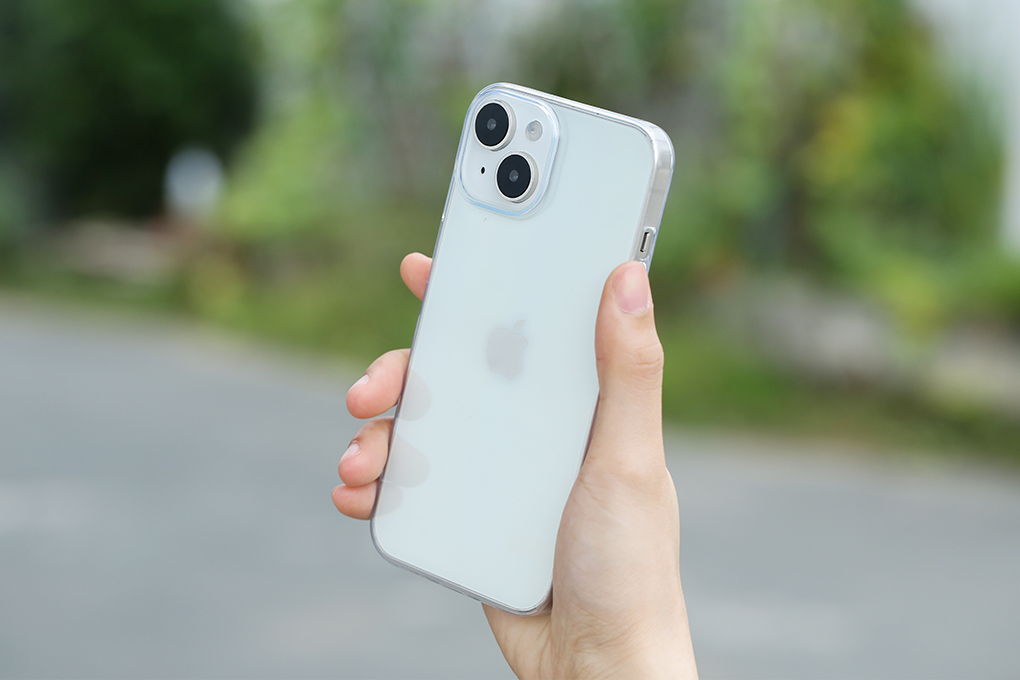 Ốp lưng iPhone 15 Nhựa dẻo TPU Mipow Ultra Thin ST15A-CR Màu Trắng