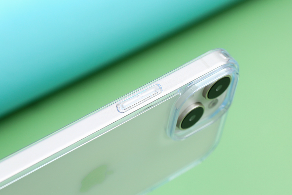 Ốp lưng iPhone 15 Nhựa cứng viền dẻo Mipow Tempered Glass PS15A-CR Màu Trắng