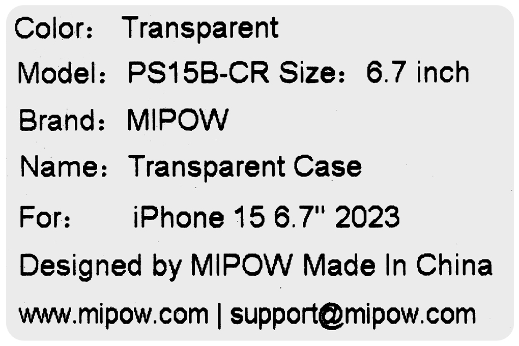 Ốp lưng iPhone 15 Plus Nhựa cứng viền dẻo Mipow Tempered Glass PS15B-CR Màu Trắng